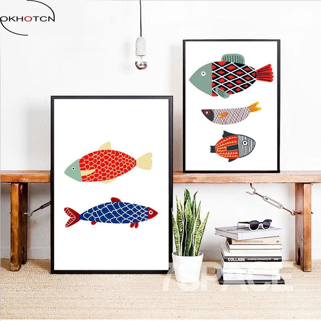 OKHOTCN Framed Fish Wall Art Print Canvas Painting Watercolor Animal Posters And Prints Wall Pictures For Living Room Decor
OKHOTCN Framed Fish Wall Art Print Canvas Painting Watercolor Animal Posters And Prints Wall Pictures For Living Room Decor
