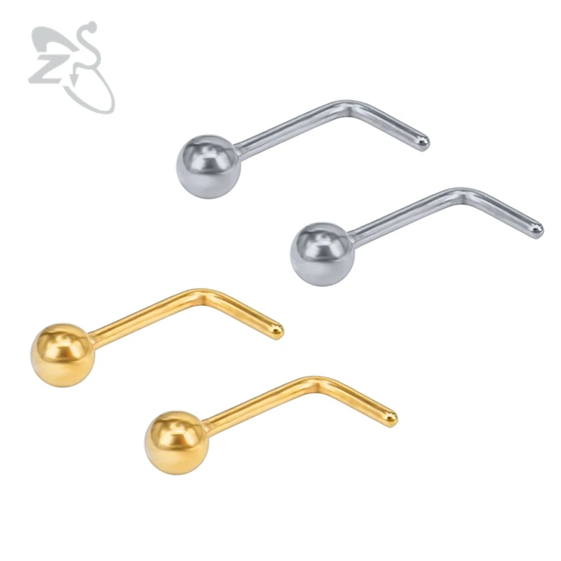 ZS 4Pcs/lot Stainless Steel Nose Stud Barbell Small 2 Colors Nostril Piercing L-Shape Nose Stud for Women Body Piercing Jewelry
ZS 4Pcs/lot Stainless Steel Nose Stud Barbell Small 2 Colors Nostril Piercing L-Shape Nose Stud for Women Body Piercing Jewelry