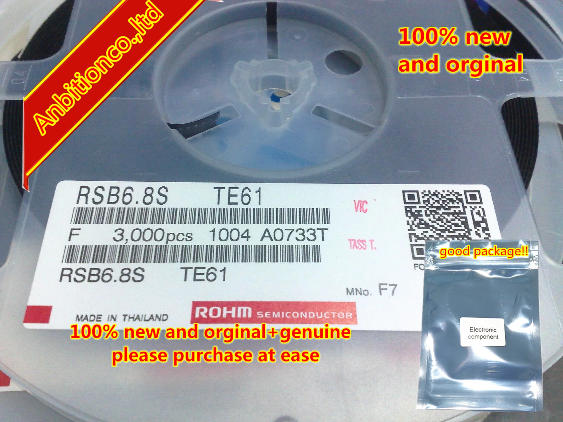 10-20pcs 100% new and orginal ESD RSB6.8S silk-screen F7 SOD523 ESD Protection diode in stock
10-20pcs 100% new and orginal ESD RSB6.8S silk-screen F7 SOD523 ESD Protection diode in stock