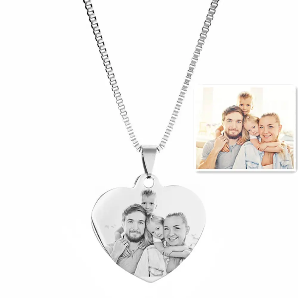 Personalized Name Pendant Necklace Stainless Steel Heart Love Engrave Photo Name Necklace For Family Gift
Personalized Name Pendant Necklace Stainless Steel Heart Love Engrave Photo Name Necklace For Family Gift