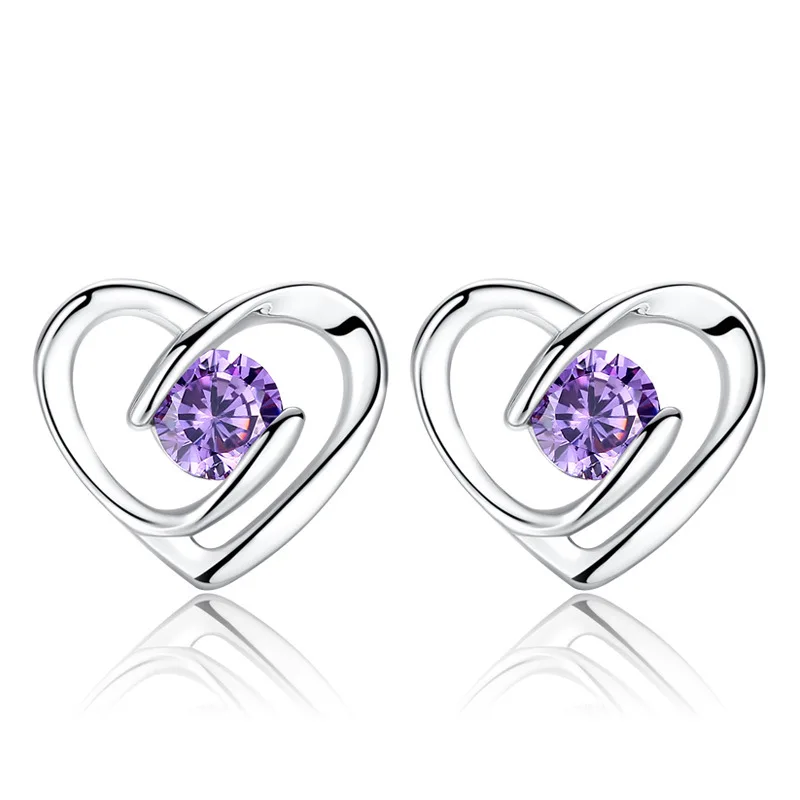 100% 925 sterling silver romantic love heart shiny crystal ladies`stud earrings jewelry female wedding gift drop shipping cheap
100% 925 sterling silver romantic love heart shiny crystal ladies`stud earrings jewelry female wedding gift drop shipping cheap