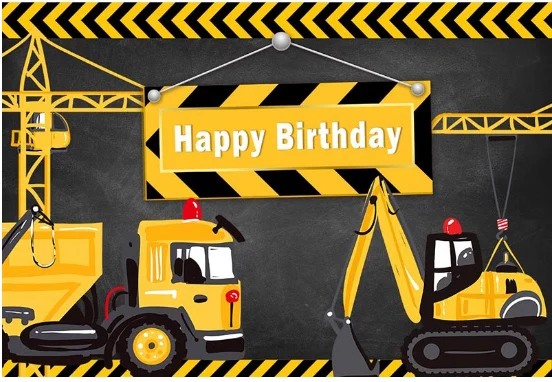 7x5FT Happy Birthday Construction Banner Bricks Builder Dump Trucks Custom Photo Studio Background Backdrop Vinyl 220cm x 150cm
7x5FT Happy Birthday Construction Banner Bricks Builder Dump Trucks Custom Photo Studio Background Backdrop Vinyl 220cm x 150cm