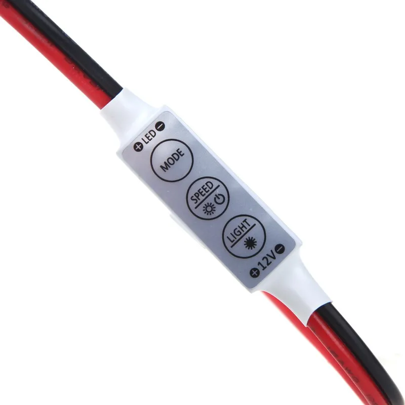 Мини LED Одноцветный контроллер 3 ключа диммер 12В/24В для 5050 3528 Светодиодная