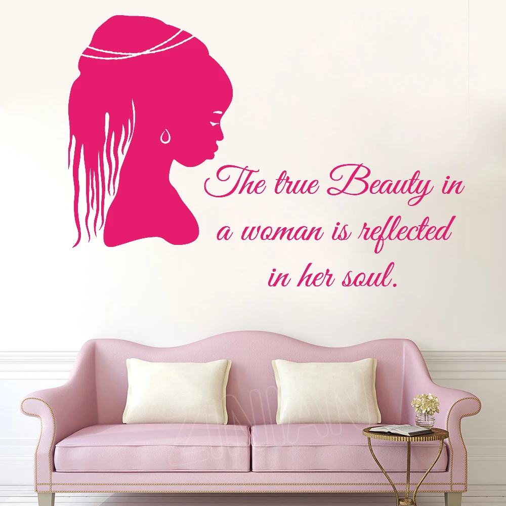 Motivational Quote True Beauty is Soul Wall Sticker Decal Bedroom Beauty Salon Decoration African Woman Girl Vinyl Decals Z901
Motivational Quote True Beauty is Soul Wall Sticker Decal Bedroom Beauty Salon Decoration African Woman Girl Vinyl Decals Z901