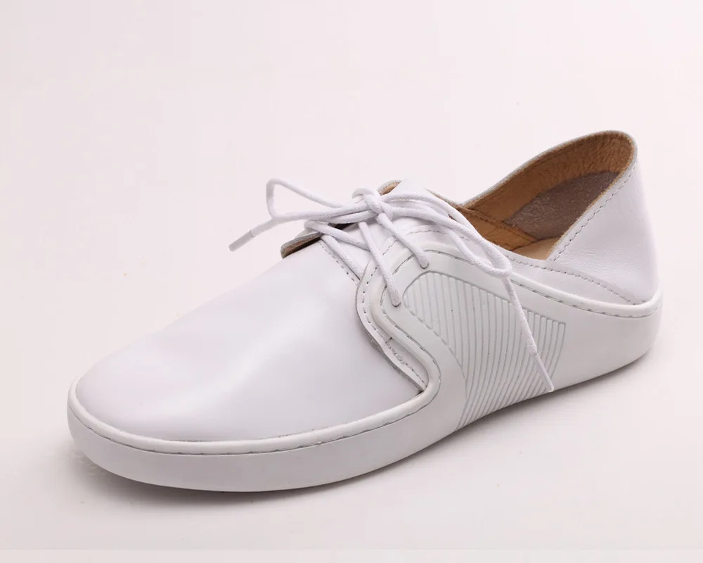 Whensinger - Women Flat Shoes loafers Genuine Leather Casual white Colorblock Tie Flats Shoe
Whensinger - Women Flat Shoes loafers Genuine Leather Casual white Colorblock Tie Flats Shoe