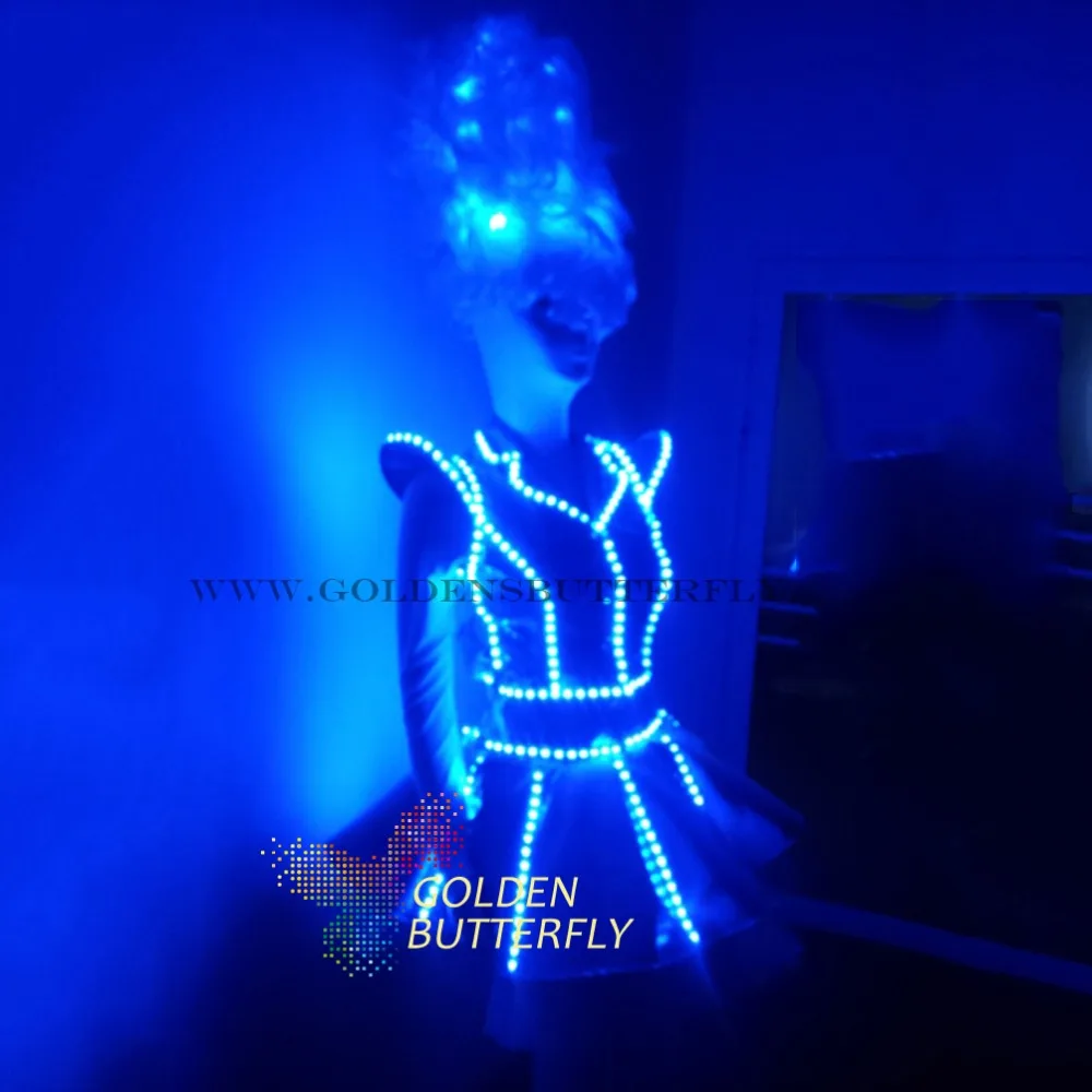 LED Dress Luminous Clothing Fashion Glowing Wedding Dress Clothes Luminous Headwear Short Skirt Suit Women Ballroom Dance Dress
LED Dress Luminous Clothing Fashion Glowing Wedding Dress Clothes Luminous Headwear Short Skirt Suit Women Ballroom Dance Dress