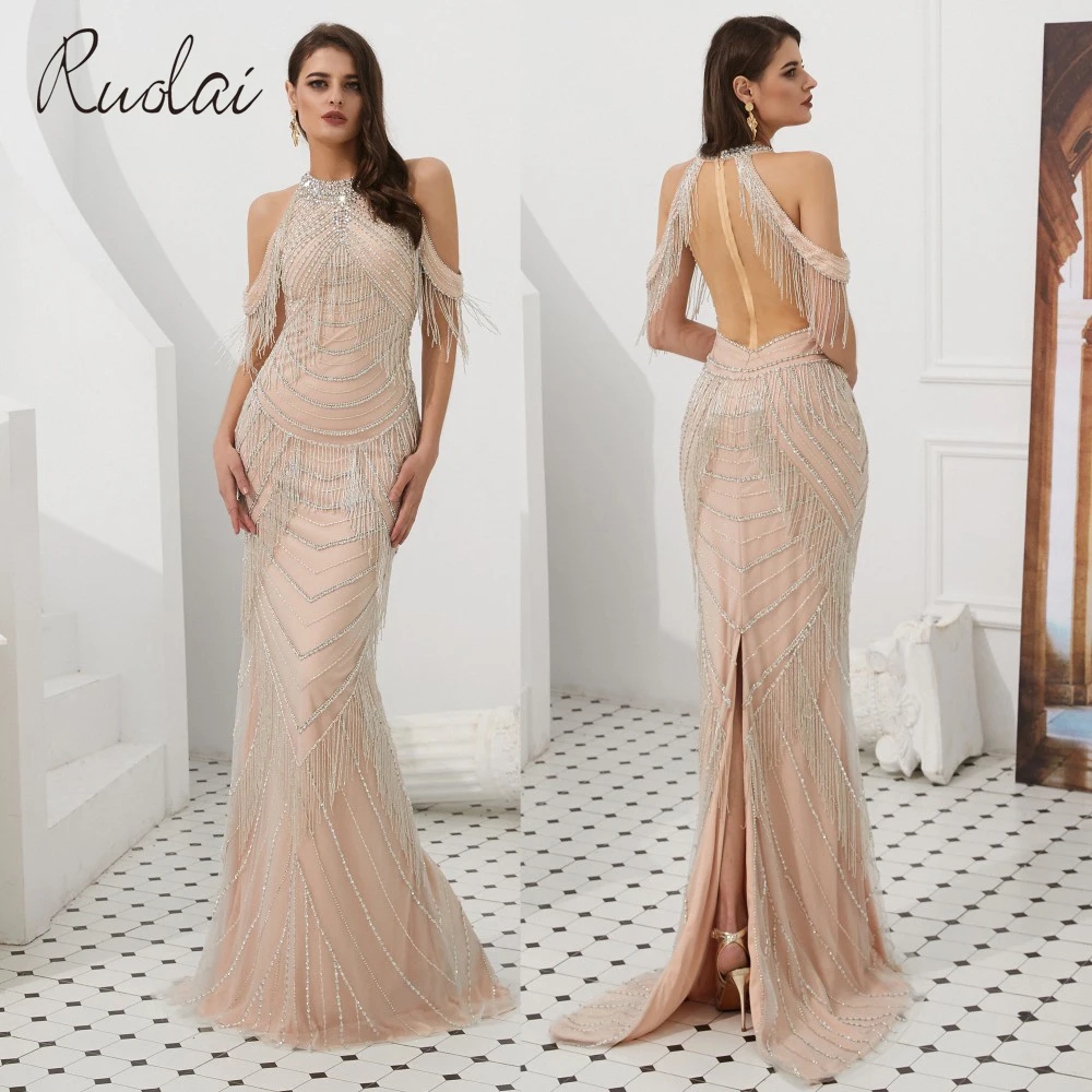 New Mermaid Luxury Evening Dresses Long 2019 crystal beads tassel Evening Gown for Women Evening dress
New Mermaid Luxury Evening Dresses Long 2019 crystal beads tassel Evening Gown for Women Evening dress