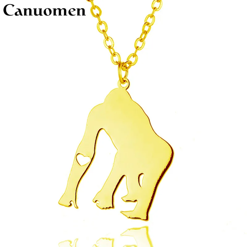 Wholesale Trendy Gorilla Stainless Steel Necklace Gorilla Heart Pendant Necklace Women Fashion Gorilla Jewellery Gift
Wholesale Trendy Gorilla Stainless Steel Necklace Gorilla Heart Pendant Necklace Women Fashion Gorilla Jewellery Gift