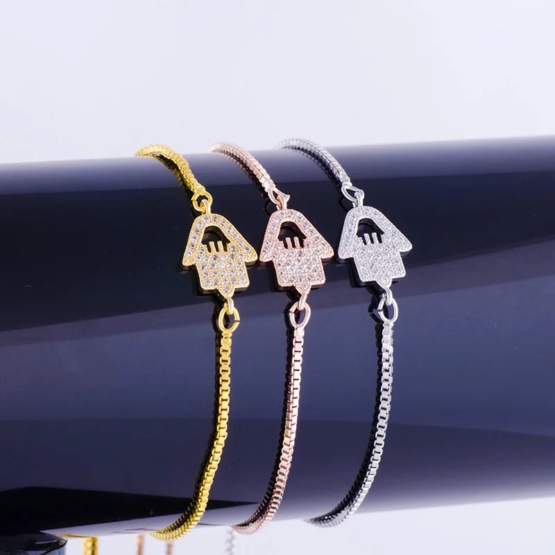 Lovely Zircon Crystal Palm Hamsa Friendship Bracelets Handmade Copper Micro Pave Square Chain Bracelets & Bangles Bijoux Pulsera
Lovely Zircon Crystal Palm Hamsa Friendship Bracelets Handmade Copper Micro Pave Square Chain Bracelets & Bangles Bijoux Pulsera