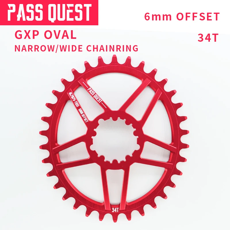 78g/pc GXP 34T Oval Chain Ring Narrow/Wide Design Chainwheel 7076-T651 Aluminum Alloy Road Bike MTB BMX Chain ring
78g/pc GXP 34T Oval Chain Ring Narrow/Wide Design Chainwheel 7076-T651 Aluminum Alloy Road Bike MTB BMX Chain ring