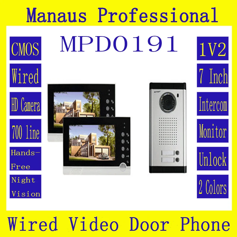 D191b горячая Распродажа Smart Home 1V2 система внутренней связи один на два видео дверной звонок 7-дюймовый дисплей 6 ИК ламп кабель видимое Внутрен...
D191b горячая Распродажа Smart Home 1V2 система внутренней связи один на два видео дверной звонок 7-дюймовый дисплей 6 ИК ламп кабель видимое Внутрен...