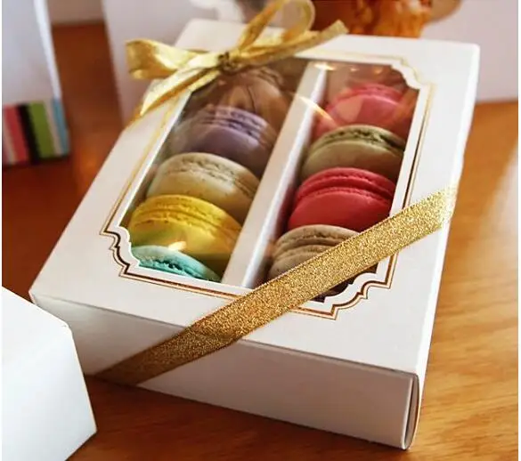 200pcs/lot Lovely Simple White Open-Window Dessert Macarons Box Cake Box Chocolate Muffin Biscuits Box for Cookie Package
200pcs/lot Lovely Simple White Open-Window Dessert Macarons Box Cake Box Chocolate Muffin Biscuits Box for Cookie Package