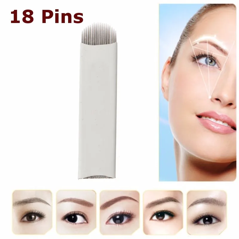 100PCS U-Shape 18 pin Microblading Needle Eyebrow Tattoo Blade For Permanent Makeup Manual Pen 3D Eyebrow Embroidery
100PCS U-Shape 18 pin Microblading Needle Eyebrow Tattoo Blade For Permanent Makeup Manual Pen 3D Eyebrow Embroidery