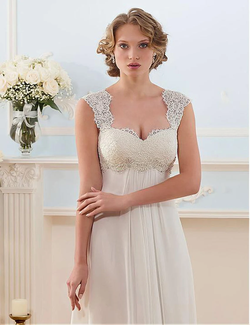 New Arrival Robe De Mariage White / Ivory Appliques Lace Chiffon A-Line Wedding Dress Bridal Gowns Vestido De Noiva
New Arrival Robe De Mariage White / Ivory Appliques Lace Chiffon A-Line Wedding Dress Bridal Gowns Vestido De Noiva