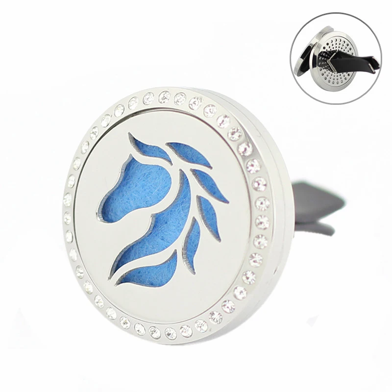 30mm Stainless Steel rhinestone crystal Horse Aromatherapy Car Essential Oil Diffuser Perfume Clip for Car
30mm Stainless Steel rhinestone crystal Horse Aromatherapy Car Essential Oil Diffuser Perfume Clip for Car