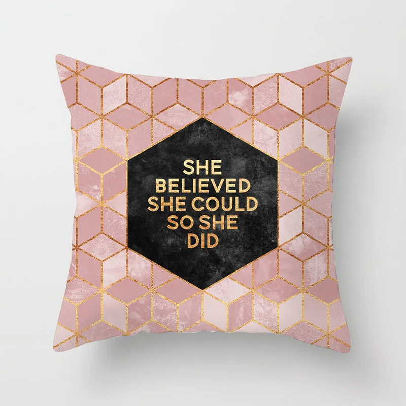 Nordic Cushion Cover decoration pillows Pink Geometric Pillow case cushions home decor 45x45cm decorative for sofa
Nordic Cushion Cover decoration pillows Pink Geometric Pillow case cushions home decor 45x45cm decorative for sofa