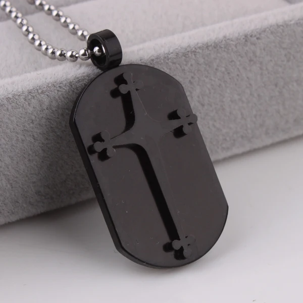 free shipping Black tags Carving cross pendant necklaces bead chain for men 316L Stainless Steel necklace wholesale
free shipping Black tags Carving cross pendant necklaces bead chain for men 316L Stainless Steel necklace wholesale