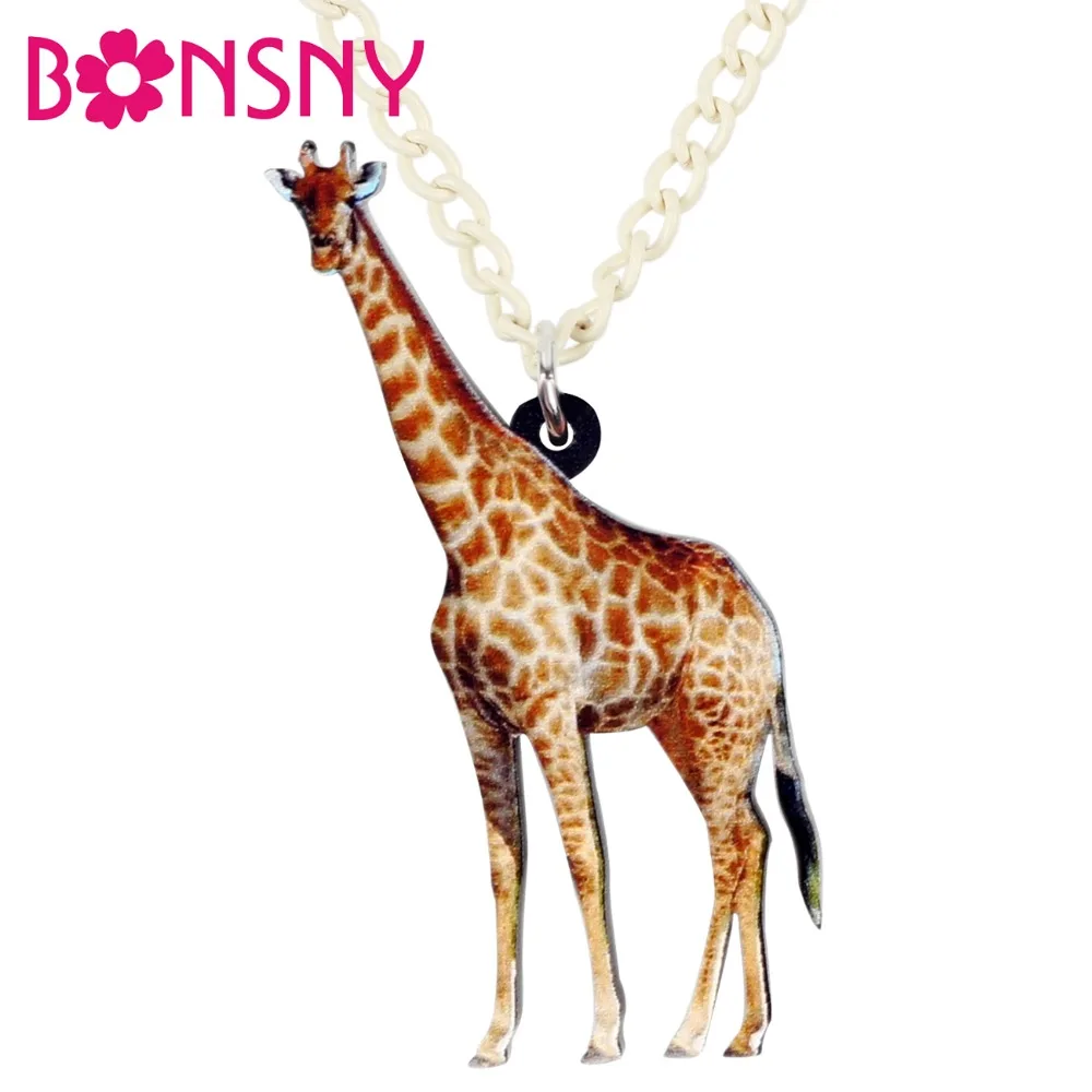 Bonsny Acrylic African Giraffe Necklace Pendant Chain Choker Wild Jungle Animal Jewelry For Women Girls Kids Fashion Accessories
Bonsny Acrylic African Giraffe Necklace Pendant Chain Choker Wild Jungle Animal Jewelry For Women Girls Kids Fashion Accessories