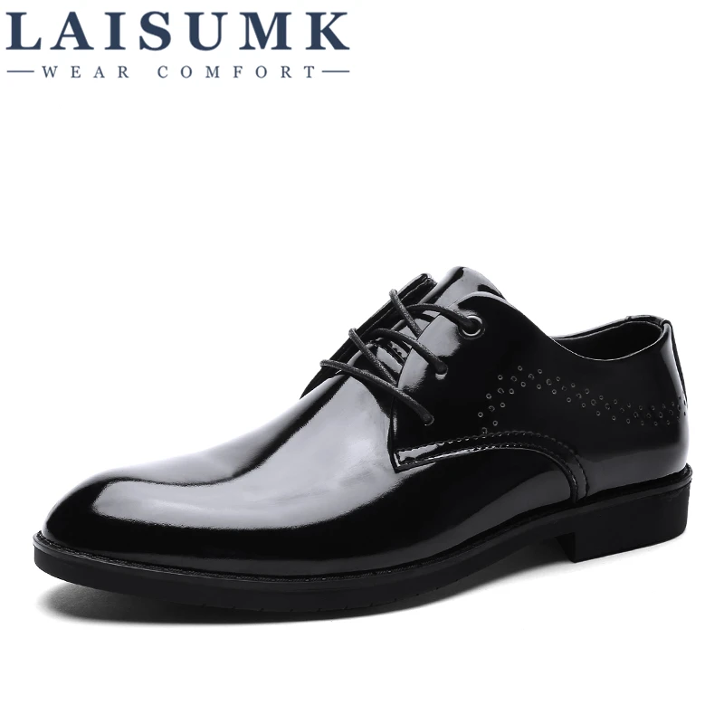 LAISUMK 2020 Newly Men's Quality Patent Leather Shoes Zapatos de hombre Size 38-44 Black Split Leather Soft Male Dress Shoes
LAISUMK 2020 Newly Men's Quality Patent Leather Shoes Zapatos de hombre Size 38-44 Black Split Leather Soft Male Dress Shoes