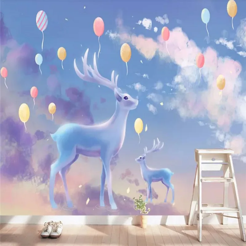 Custom wallpaper Nordic hand-painted cartoon animal elk children's room background wall decoration waterproof material
Custom wallpaper Nordic hand-painted cartoon animal elk children's room background wall decoration waterproof material