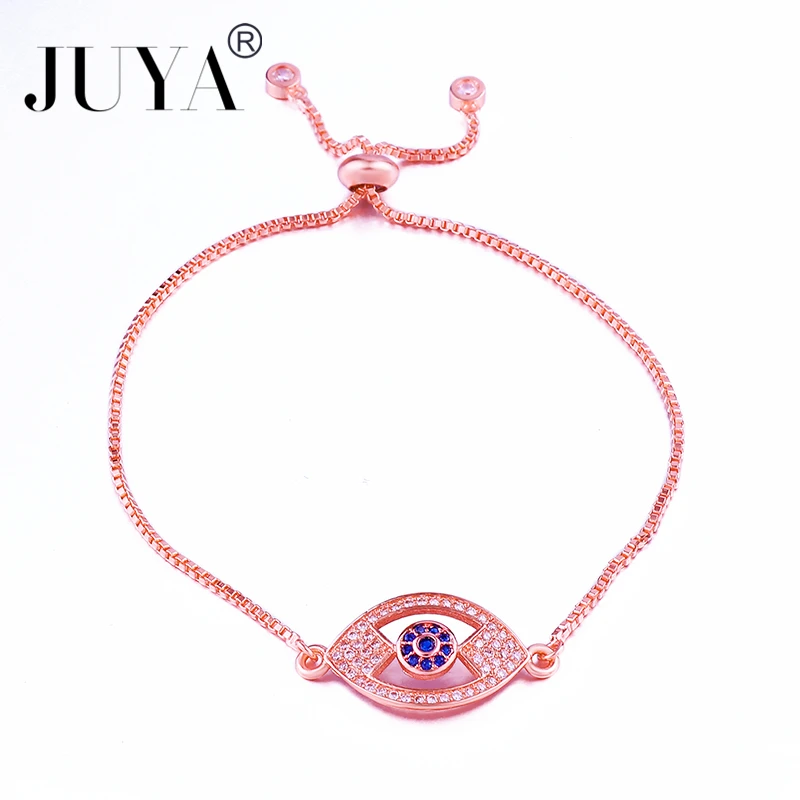 Indian Jewelry Rose Gold Bracelets Adjustble Slider Chain Copper Zircon Blue Evil Eye Bracelet Women Jewelry bijoux braccialetti
Indian Jewelry Rose Gold Bracelets Adjustble Slider Chain Copper Zircon Blue Evil Eye Bracelet Women Jewelry bijoux braccialetti