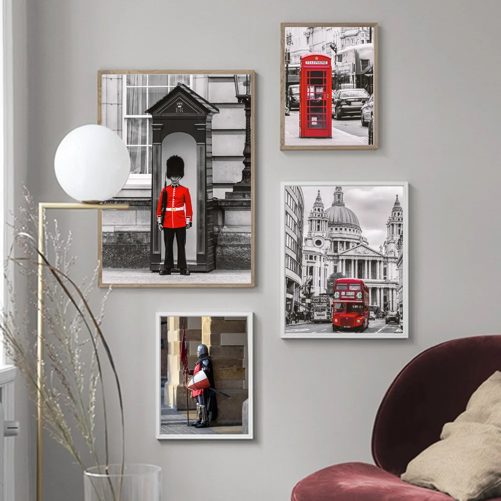 London Red Bus Phone Booth Guards Army Wall Art Canvas Painting Nordic Posters and Prints Wall Pictures for Living Room Decor
London Red Bus Phone Booth Guards Army Wall Art Canvas Painting Nordic Posters and Prints Wall Pictures for Living Room Decor