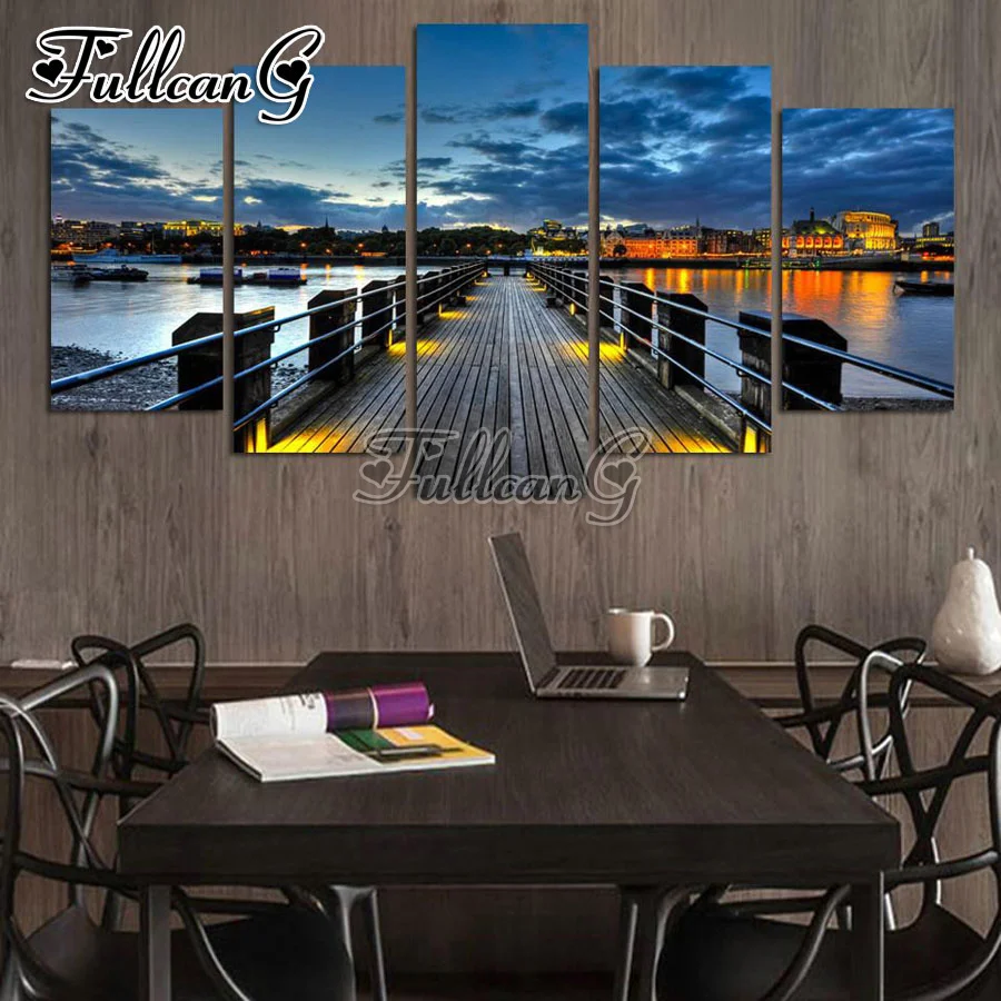 FULLCANG 5 piece diy diamond painting harbour pier night scenery full square/round drill 5d embroidery multi-picture art FC663
FULLCANG 5 piece diy diamond painting harbour pier night scenery full square/round drill 5d embroidery multi-picture art FC663
