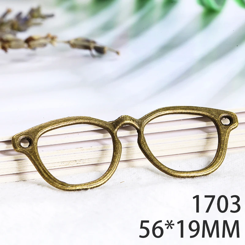 56*19mm 6pcs Glasses Alloy Pendant For Diy Jewelry Making 2 Colors Antique Silver Antique Bronze No.1703
56*19mm 6pcs Glasses Alloy Pendant For Diy Jewelry Making 2 Colors Antique Silver Antique Bronze No.1703