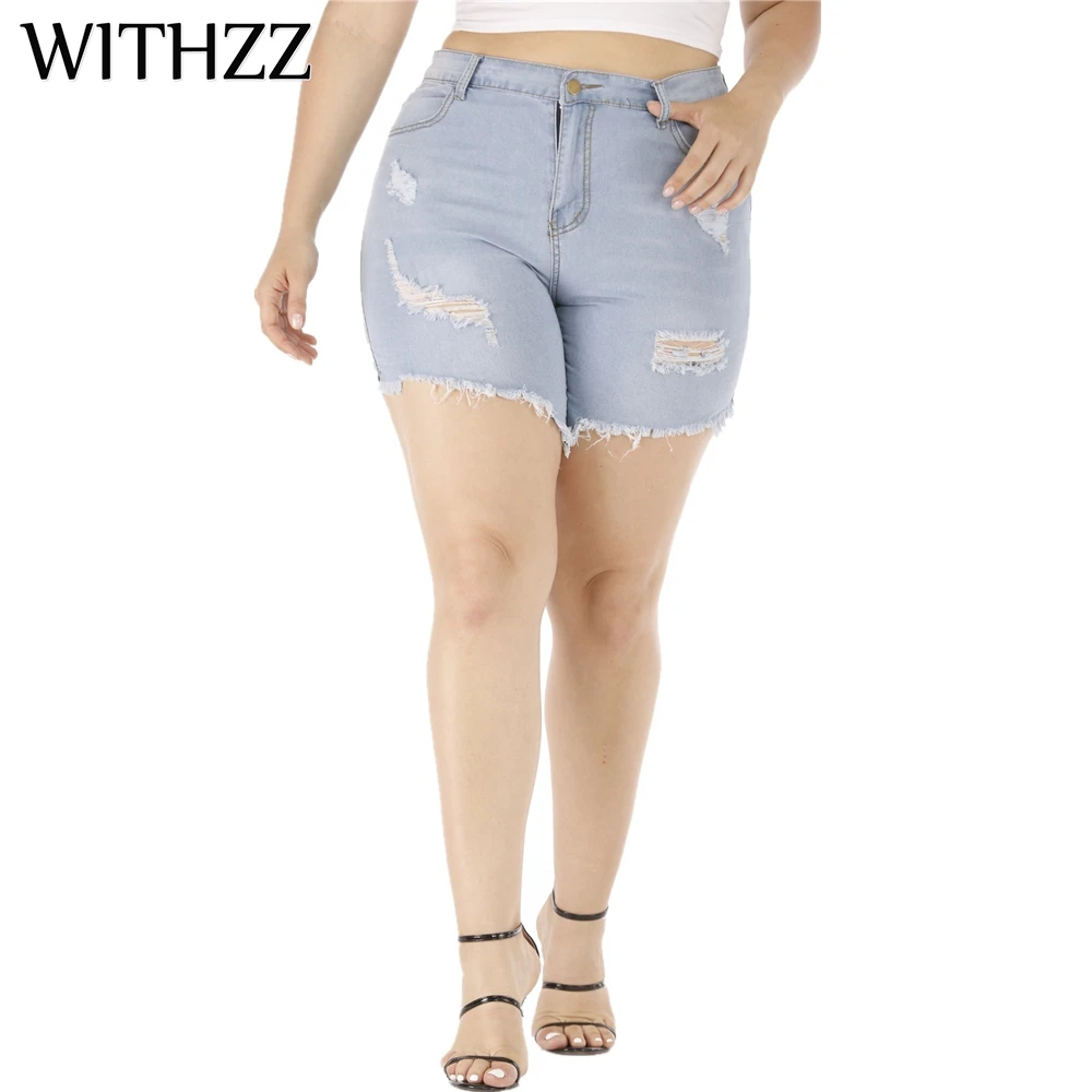 WITHZZ Summer Woman's Sexy Jeans for Women High Waist Pants Vintage Female Torn Ripped Denim Shorts
WITHZZ Summer Woman's Sexy Jeans for Women High Waist Pants Vintage Female Torn Ripped Denim Shorts