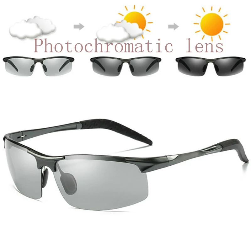 Aluminium Magnesium Frame Polarized Photochromic Sunglasses Mens Glare Block Driving Fishing Sunglasses Transition Sunglasses
Aluminium Magnesium Frame Polarized Photochromic Sunglasses Mens Glare Block Driving Fishing Sunglasses Transition Sunglasses