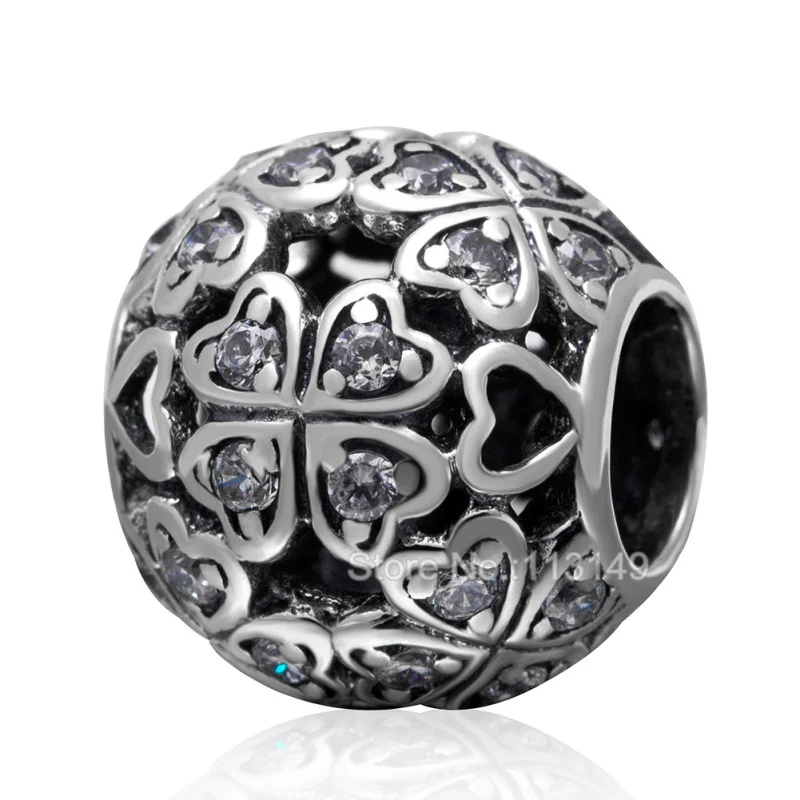 Micro Pave Zircon Heart 4 Leaf Colver Hollow Ball Authentic 925 Sterling Silver European Charm Bead DIY Jewelry Findings SZPB215
Micro Pave Zircon Heart 4 Leaf Colver Hollow Ball Authentic 925 Sterling Silver European Charm Bead DIY Jewelry Findings SZPB215