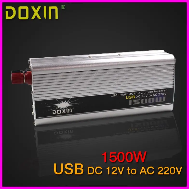 DOXIN 1500 Вт USB бытовой автомобиля Мощность преобразователь DC 12 В к AC 220 автомобильное