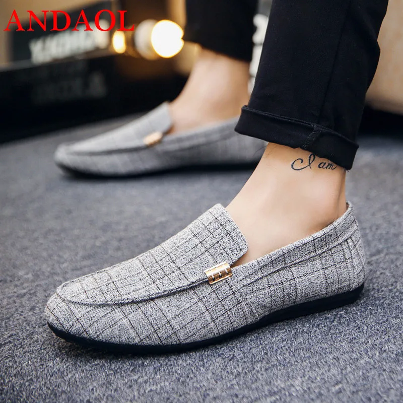 ANDAOL Men's Canvas Casual Shoes Top Quality Soft Moccasins Non-Slip Driving Loafers New Luxury Slip-On Business Office shoes
ANDAOL Men's Canvas Casual Shoes Top Quality Soft Moccasins Non-Slip Driving Loafers New Luxury Slip-On Business Office shoes