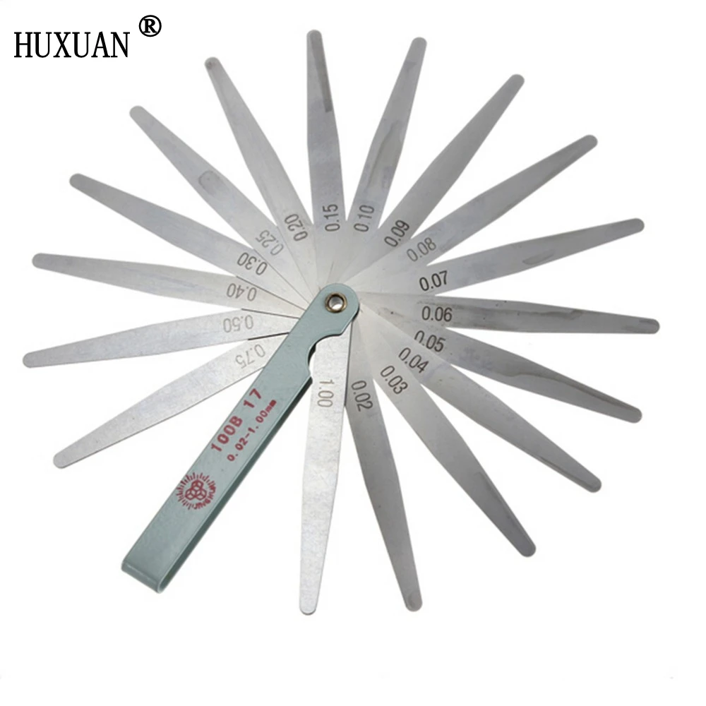 Useful 0.02 to 1mm 17 Blade Thickness Gap Me c Filler Feeler Gauge Useful Me c Measure Tool
Useful 0.02 to 1mm 17 Blade Thickness Gap Me c Filler Feeler Gauge Useful Me c Measure Tool