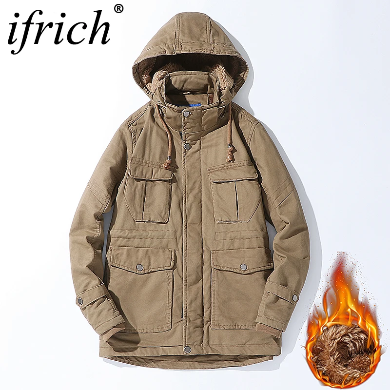 Men Fleece Winter Jacket High Quality Hooded Thick Jacket Men Outerwear Windproof Casual Coat with Hooded Mens Parkas Clothing
Men Fleece Winter Jacket High Quality Hooded Thick Jacket Men Outerwear Windproof Casual Coat with Hooded Mens Parkas Clothing