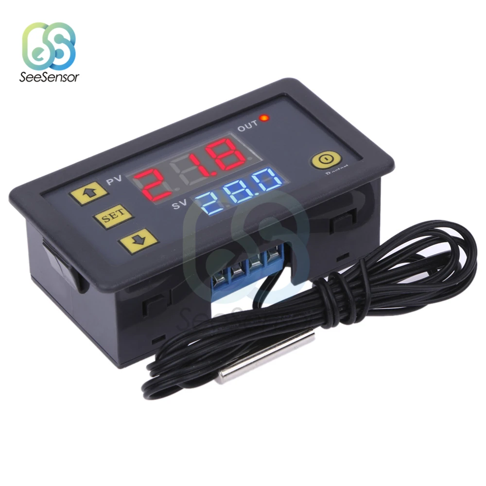 W3230 12V 24V AC110-220V 20A Digital Temperature Controller LED Display Thermostat Heat/Cooling Control Instrument Probe Line
W3230 12V 24V AC110-220V 20A Digital Temperature Controller LED Display Thermostat Heat/Cooling Control Instrument Probe Line