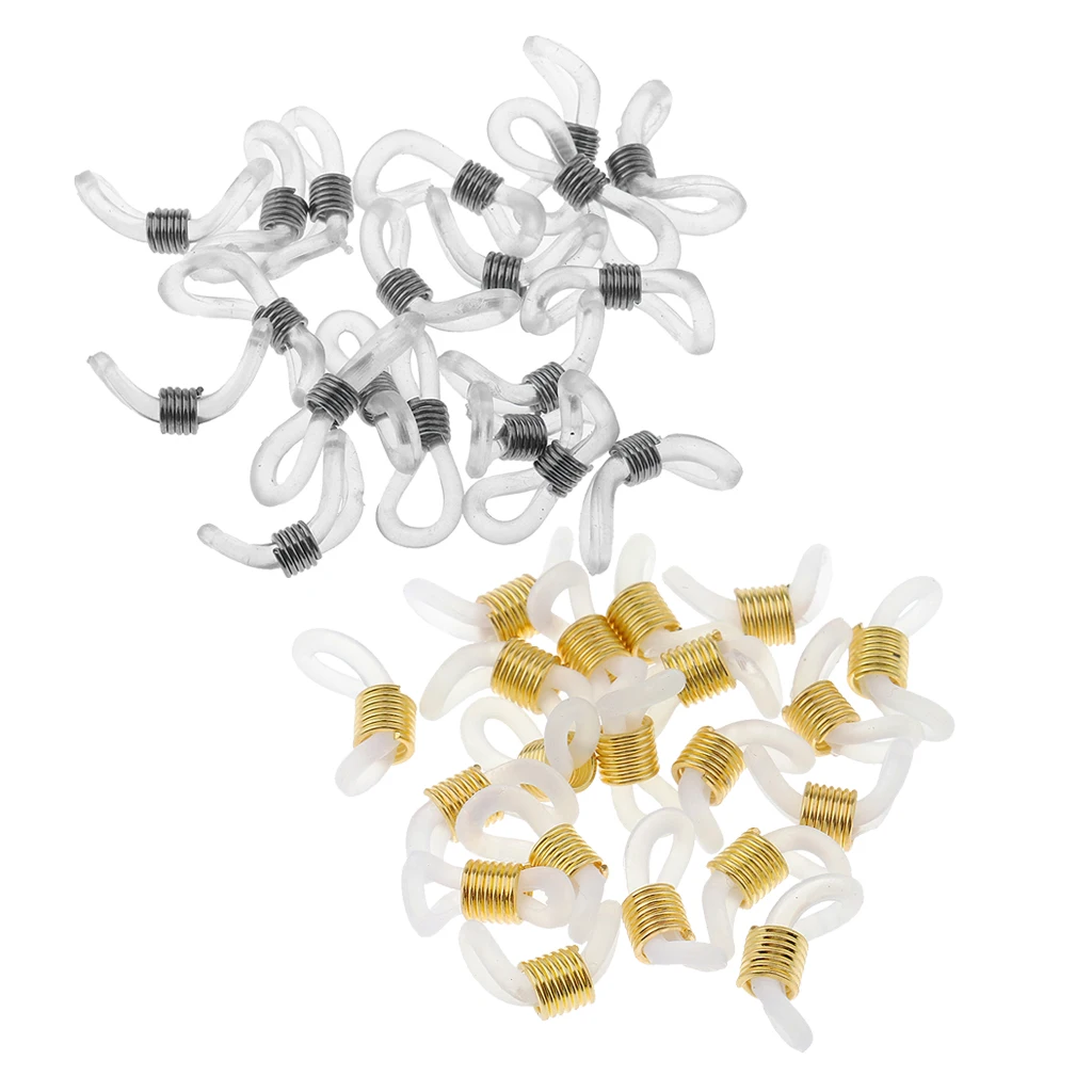 40Pcs Shiny Cord Clear Rubber Ends Connector for Eyeglasses Chain Holder 20x5mm Silver Gold Glasses Chain Holder Copper Color
40Pcs Shiny Cord Clear Rubber Ends Connector for Eyeglasses Chain Holder 20x5mm Silver Gold Glasses Chain Holder Copper Color
