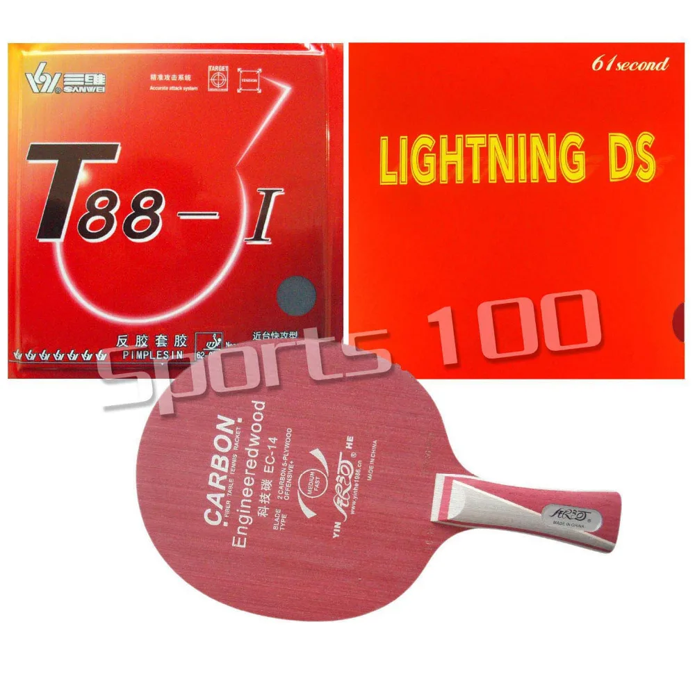 Pro Table Tennis PingPong Combo Racket Galaxy EC-14 with Sanwei T88-I and 61second DS rubber with sponge Long Shakehand FL
Pro Table Tennis PingPong Combo Racket Galaxy EC-14 with Sanwei T88-I and 61second DS rubber with sponge Long Shakehand FL