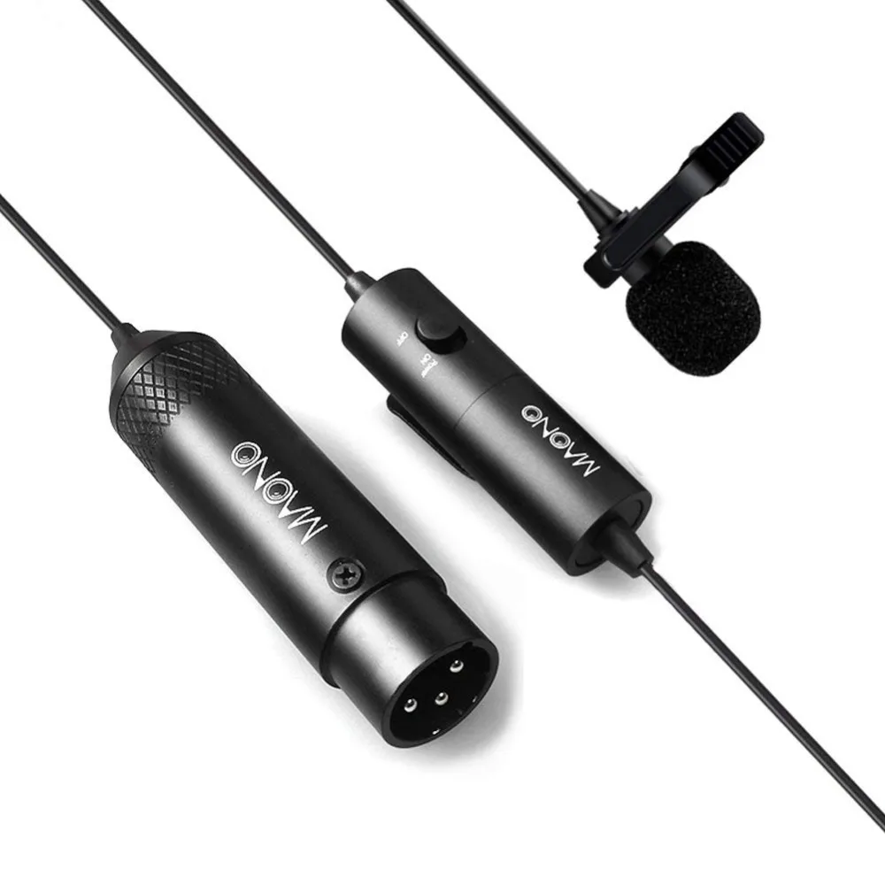 MAONO XLR Lavalier Microphone Condenser Omnidirectional Metal Lapel Mic Clip-on Callor Mic for Canon Sony DSLR Camera Camcorder
MAONO XLR Lavalier Microphone Condenser Omnidirectional Metal Lapel Mic Clip-on Callor Mic for Canon Sony DSLR Camera Camcorder