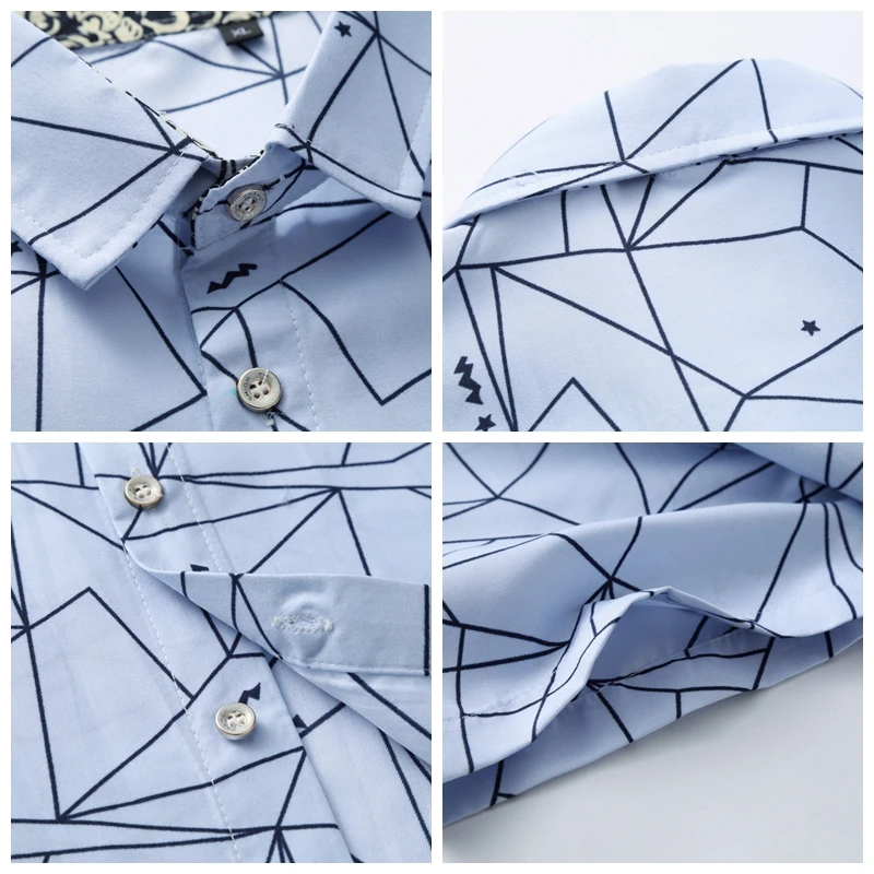 JZ CHIEF Short Sleeve Shirt For Men Summer Striped Casual Business Shirt With Printed Floral Collar Clothes Large Size Shirt Man
JZ CHIEF Short Sleeve Shirt For Men Summer Striped Casual Business Shirt With Printed Floral Collar Clothes Large Size Shirt Man