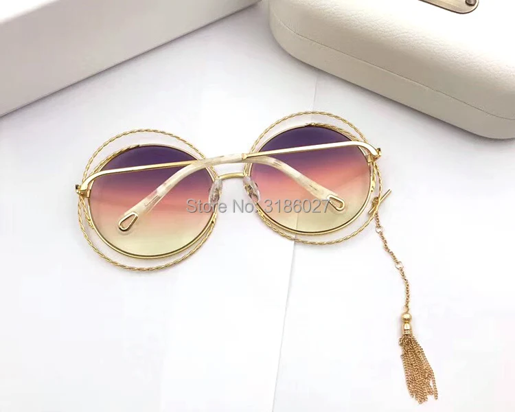 Women chain Sunglasses CE114S Designer Brand New Female Glasses Round Over Size Oculos De Sol Retro Coating Fashion Style
Women chain Sunglasses CE114S Designer Brand New Female Glasses Round Over Size Oculos De Sol Retro Coating Fashion Style