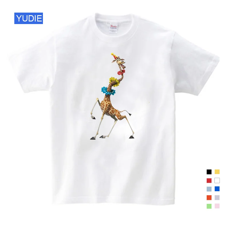 Kids Clothes Cartoon short sleeve cotton T-shirt Summer New T Shirt Cartoon Madagascar Giraffe Melman Casual printing T Shirt
Kids Clothes Cartoon short sleeve cotton T-shirt Summer New T Shirt Cartoon Madagascar Giraffe Melman Casual printing T Shirt