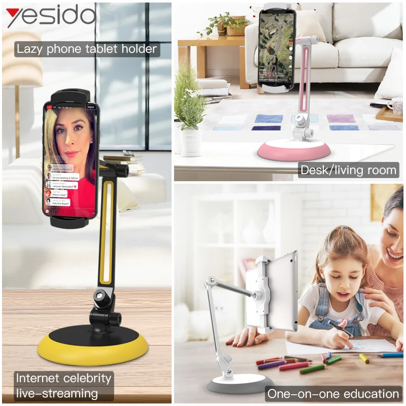 Yesido C33 Universal Lazy Tablet Phone Stand Holder Flexible Desk Bed Mobile Phone Mount Holder For iPhone Samsung iPad Stand
Yesido C33 Universal Lazy Tablet Phone Stand Holder Flexible Desk Bed Mobile Phone Mount Holder For iPhone Samsung iPad Stand