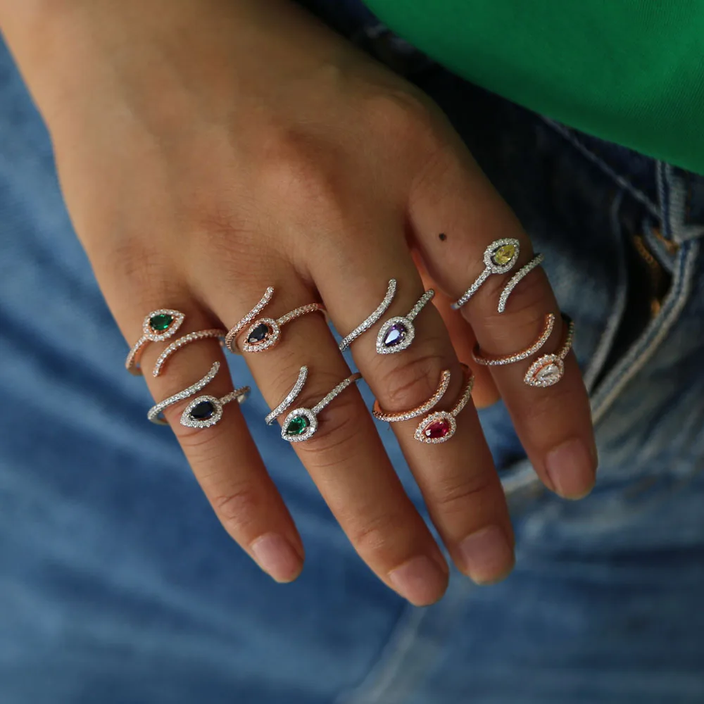 simple wholesale open midi finger ring birthstone tear drop cubic zirconia women fashion high quality cz jewelry
simple wholesale open midi finger ring birthstone tear drop cubic zirconia women fashion high quality cz jewelry
