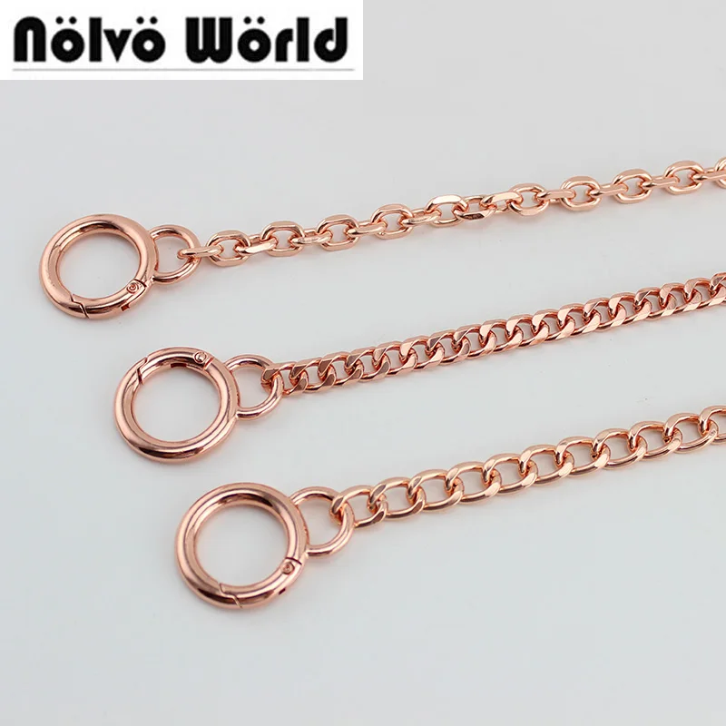 1 piece 110-130cm Rose gold lacquer Chain,Double ring spring gate rings,Bags Purses Strap Replacement New Chain Handle
1 piece 110-130cm Rose gold lacquer Chain,Double ring spring gate rings,Bags Purses Strap Replacement New Chain Handle