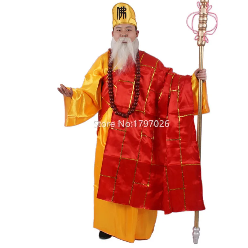 Chinese ancient classic story stage costumes XI YOUJI west jorney costume TANG MONK role play
Chinese ancient classic story stage costumes XI YOUJI west jorney costume TANG MONK role play