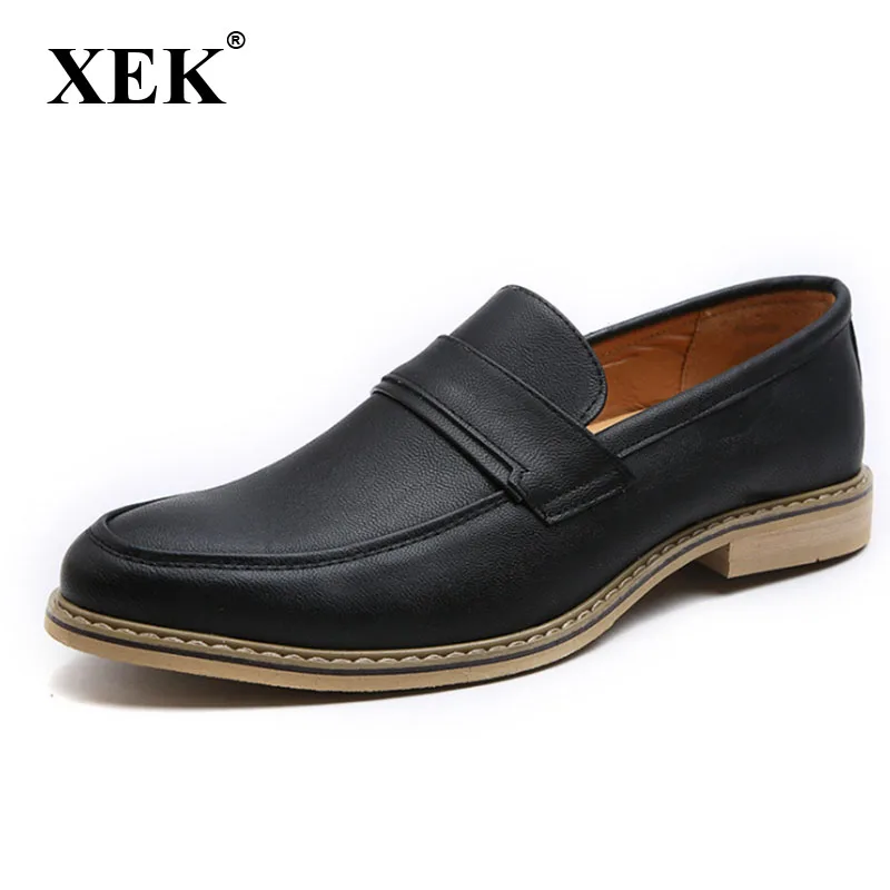 Мужские брендовые туфли XEK, черные деловые туфли из искусственной кожи на плоской подошве, Мокасины, ZLL237, 2018
Мужские брендовые туфли XEK, черные деловые туфли из искусственной кожи на плоской подошве, Мокасины, ZLL237, 2018