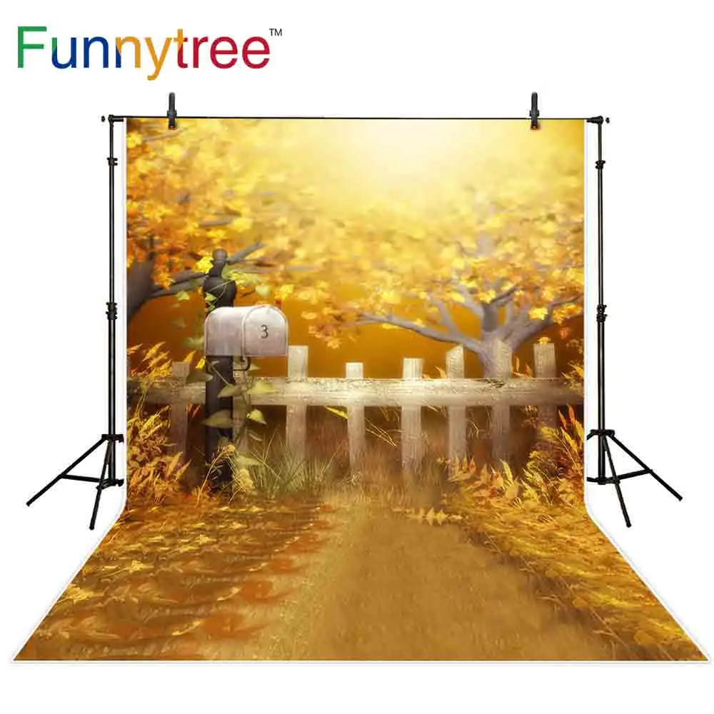 Фоны Funnytree для фотостудии забор Осенняя сцена желтые опавшие листья почтовый ящик деревья детский фон для фотосъемки
Фоны Funnytree для фотостудии забор Осенняя сцена желтые опавшие листья почтовый ящик деревья детский фон для фотосъемки