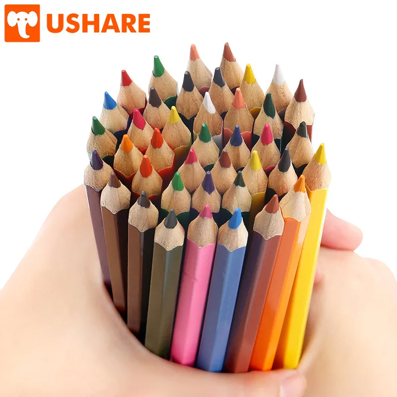 USHARE 24 Рисование маслом цветные деревянные палочки карандаши для школы рисунок