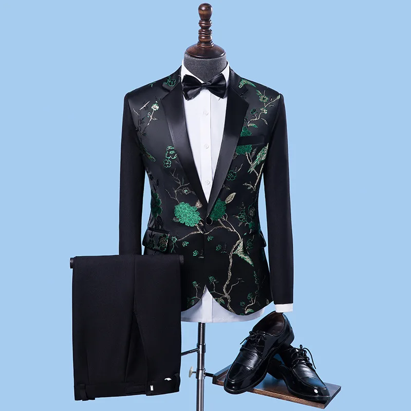 2020 male adult jacquard suits singers perform host marshal clothing stage chorus cultivate one's morality dress Two pieces of
2020 male adult jacquard suits singers perform host marshal clothing stage chorus cultivate one's morality dress Two pieces of